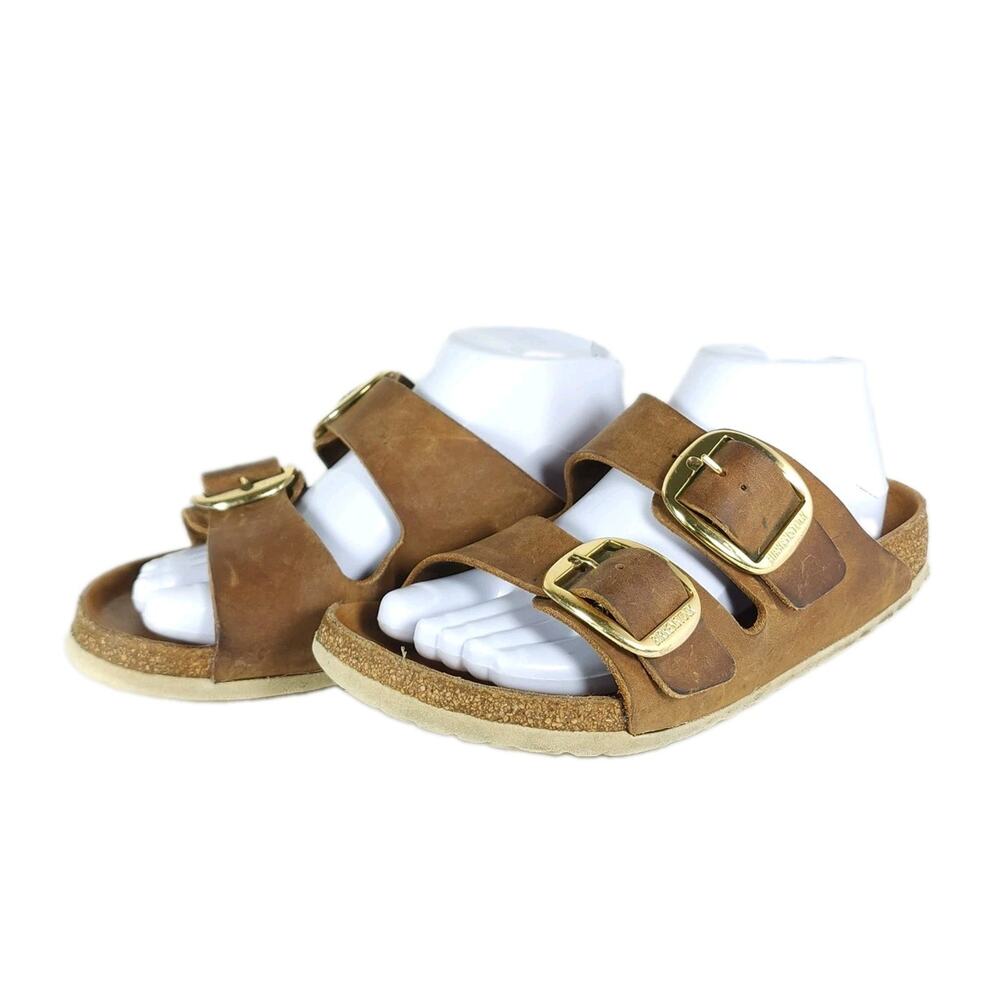 BIRKENSTOCK Women's Arizona Big Buckle US8 EU39 Cognac Oiled Leather Sandals